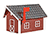 Poly Lumber Deluxe Mailbox w/ Diamond Plate Roof - Cherrywood and White