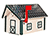 Poly Lumber Deluxe Mailbox w/ Diamond Plate Roof - Ivory and Green