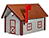 Poly Lumber Deluxe Mailbox w/ Copper Plate Roof - Light Gray and Cherrywood