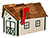 Rustic Mailbox - Ivory and Green