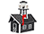 Poly Lumber Deluxe Lighthouse Mailbox w/ Diamond Roof - Gray and White