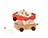 Toy Wagon w/ Block Set