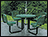 36" Round Metal Picnic Table w/ Attached Chairs