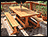 Red Cedar Rectangular Trestle Picnic Table Set