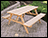 Red Cedar Picnic Table w/Attached Benches