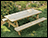 Treated Pine Heavy Duty Picnic Table w/ Attached Benches
