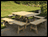 Treated Pine Wide Picnic Table w/Traditional Benches