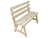 Southern Yellow Pine Traditional Backed Bench