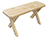 Southern Yellow Pine Cross Legged Bench