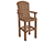 Natural Finish Poly Lumber Adirondack Arm Bar Chair
