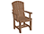 Natural Finish Poly Lumber Adirondack Arm Dining Chair