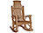 Poly Lumber Natural Finish Classic Rocking Chair