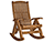 Poly Lumber Natural Finish Comfort Rocking Chair