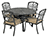 Aluminum 5 Pc. Dining Set - 48" Round Table