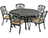 Aluminum 6 Pc. Dining Set - 60" Round Table