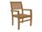 Teak Slat Back Stack Chair