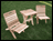 Red Cedar Folding Travel Table and Chairs Set