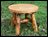 22" Round White Cedar Stained Table