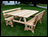 42" Wide Red Cedar Traditional Picnic Table w/Backed Benches