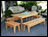 Red Cedar Contoured Picnic Table w/(4) Benches