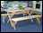 32" Wide Red Cedar Cross Legged Picnic Table w/Benches
