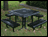 46" Square Classic Metal Picnic Table