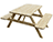 Treated Pine Picnic Table w/ Attached Benches