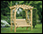 3' x 6' Treated Pine Palermo Arched Arbor w/4' Rollback Swing