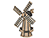 Medium Poly Lumber Windmill - Weatherwood and Black