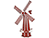 Large Poly Lumber Windmill - Cherrywood and White
