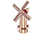 Large Poly Lumber Windmill - Ivory and Cherrywood