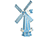 Large Poly Lumber Windmill - Powder Blue and White