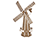 Large Poly Lumber Windmill - Weatherwood and White
