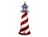 Wooden Patriotic Lighthouse