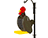 Treated Pine Rooster Birdfeeder