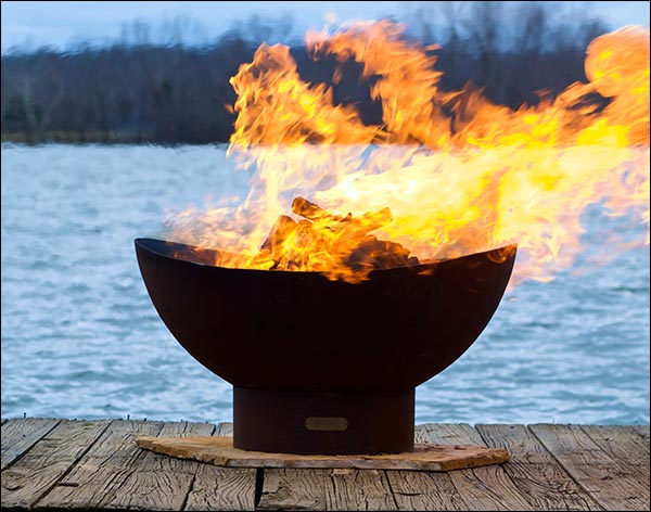 Carbon Steel Curved Fire Pit