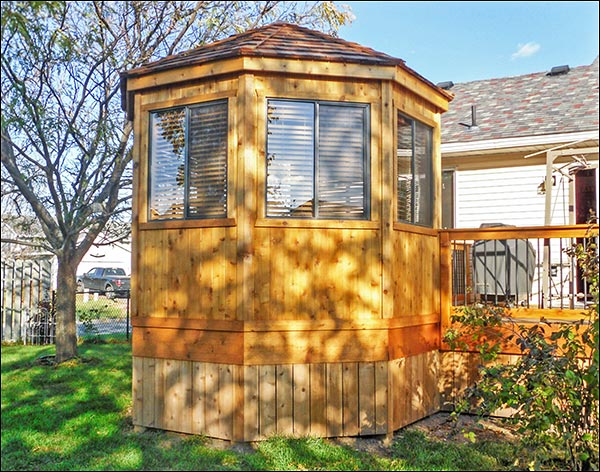 Red Cedar Octagon Cabanas