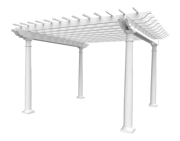 Vinyl Vintage Classic Pergola w/Aluminum Inserts