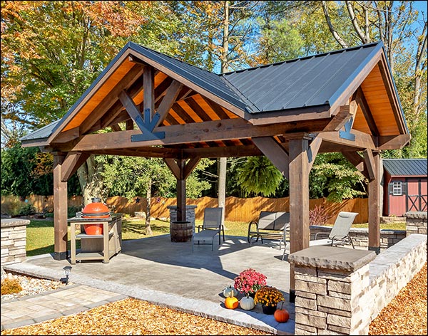 Rustic Red Cedar Herrington Gable Ramada