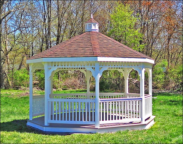 Vinyl Single Roof Octagon Gazebos
