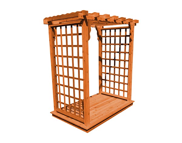 Red Cedar Liberty Arbor w/ Deck