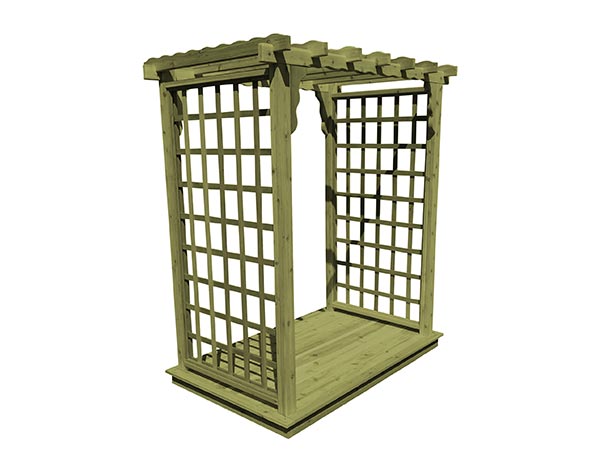 Red Cedar Liberty Arbor w/ Deck