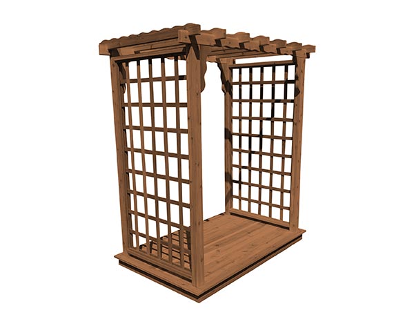 Red Cedar Liberty Arbor w/ Deck