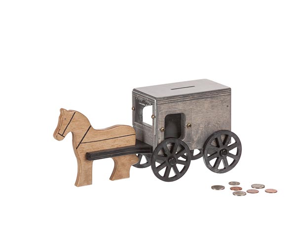 Maple Horse and Buggy Coin Bank