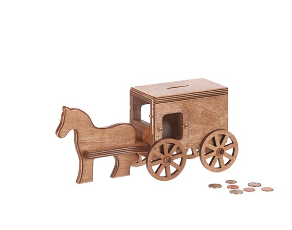 Maple Horse and Buggy Coin Bank