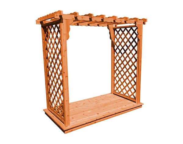 Red Cedar Creekside Arbor w/ Deck