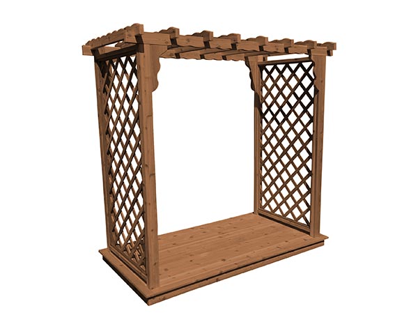 Red Cedar Creekside Arbor w/ Deck