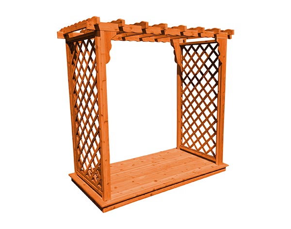 Red Cedar Creekside Arbor w/ Deck