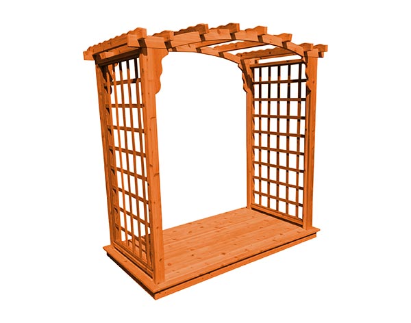 Red Cedar Dover Arbor w/ Deck