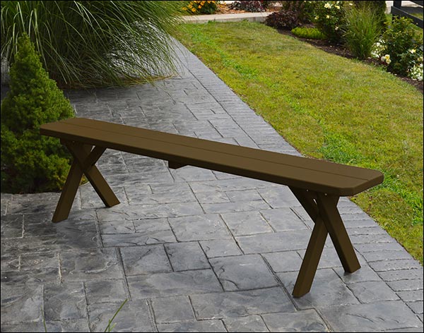 Southern Yellow Pine Cross Legged Bench